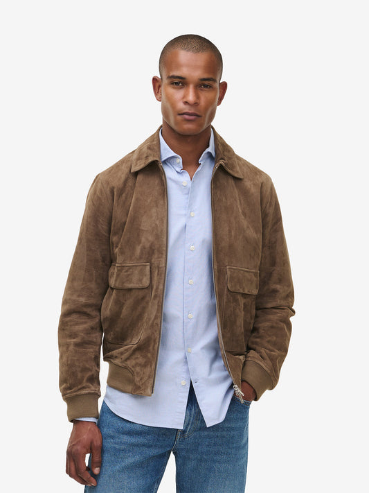Luke Suede Bomber Jacket