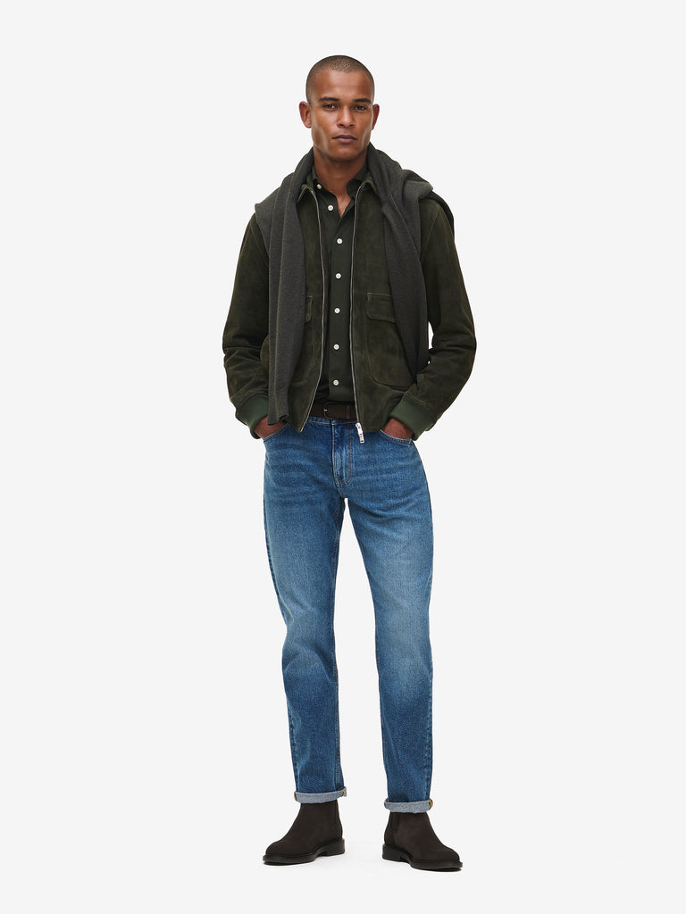 Luke Suede Bomber Jacket